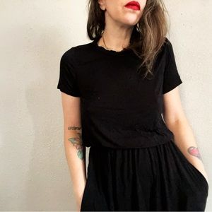 Black Elastic Waist Dress 🖤